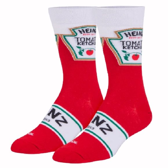 Heinz Ketchup Athletic Crew Socks - NEW Fast Ship - Picture 1 of 2
